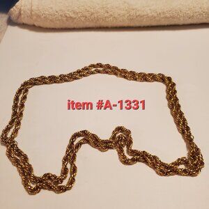 1 Double Length Gold Chain Necklace, item# A -1331, wt. 75 grams.